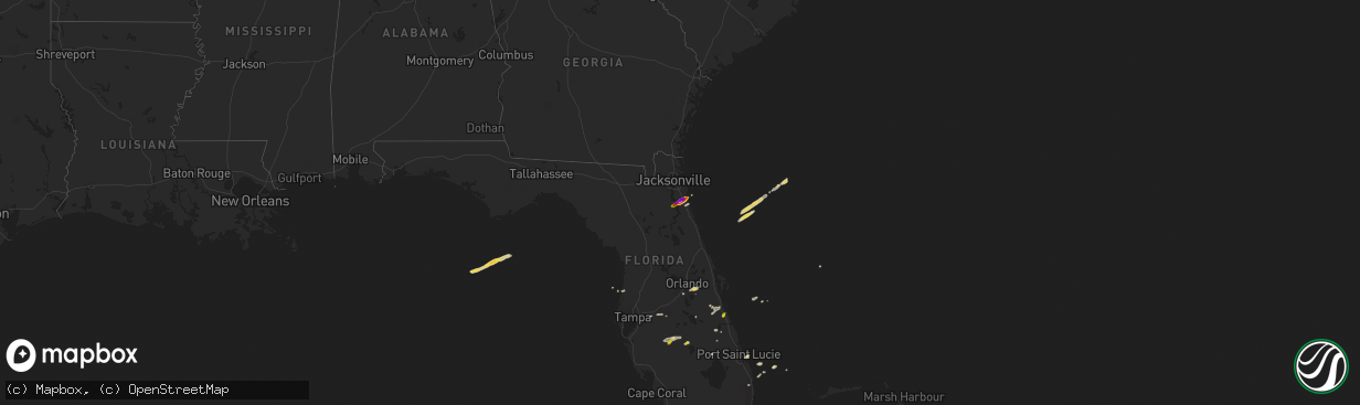 Hail map on April 10, 2018