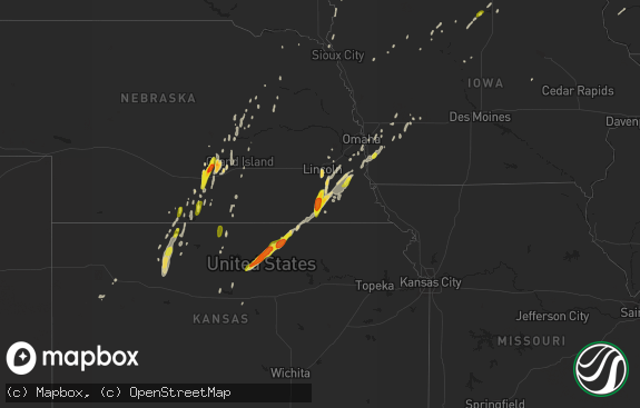 Hail map preview on 04-10-2019