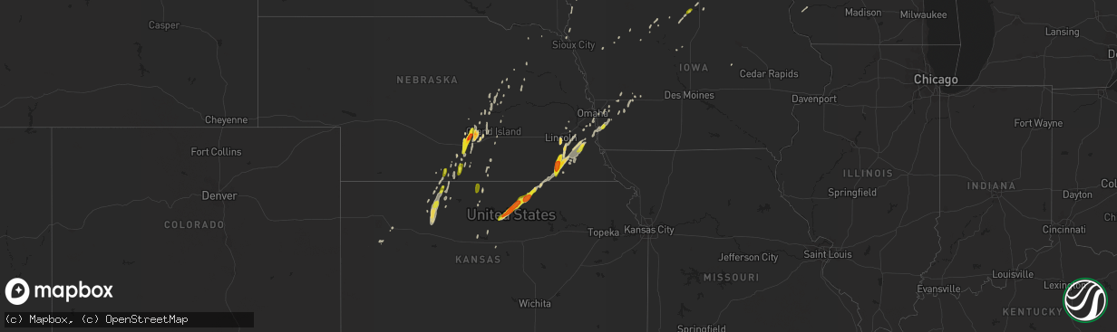 Hail map on April 10, 2019