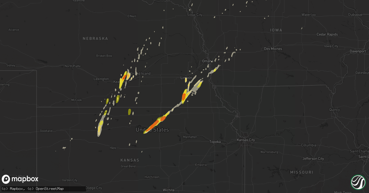 Hail map on April 10, 2019