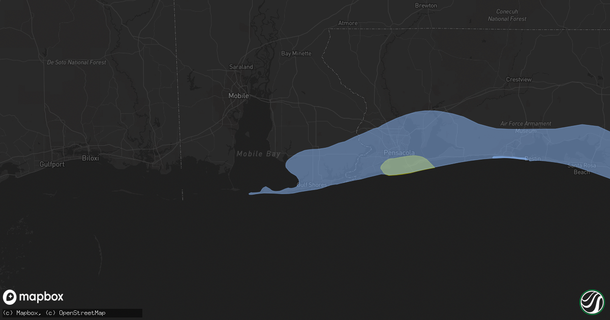 Hail map in Foley, AL on April 10, 2021