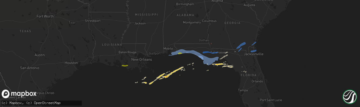 Hail map on April 10, 2021