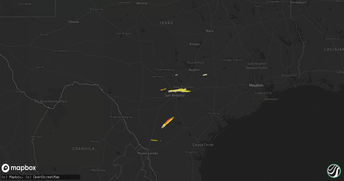 Hail map on April 10, 2022