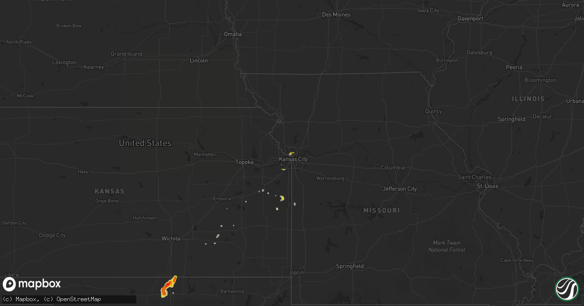 Hail map on April 10, 2023