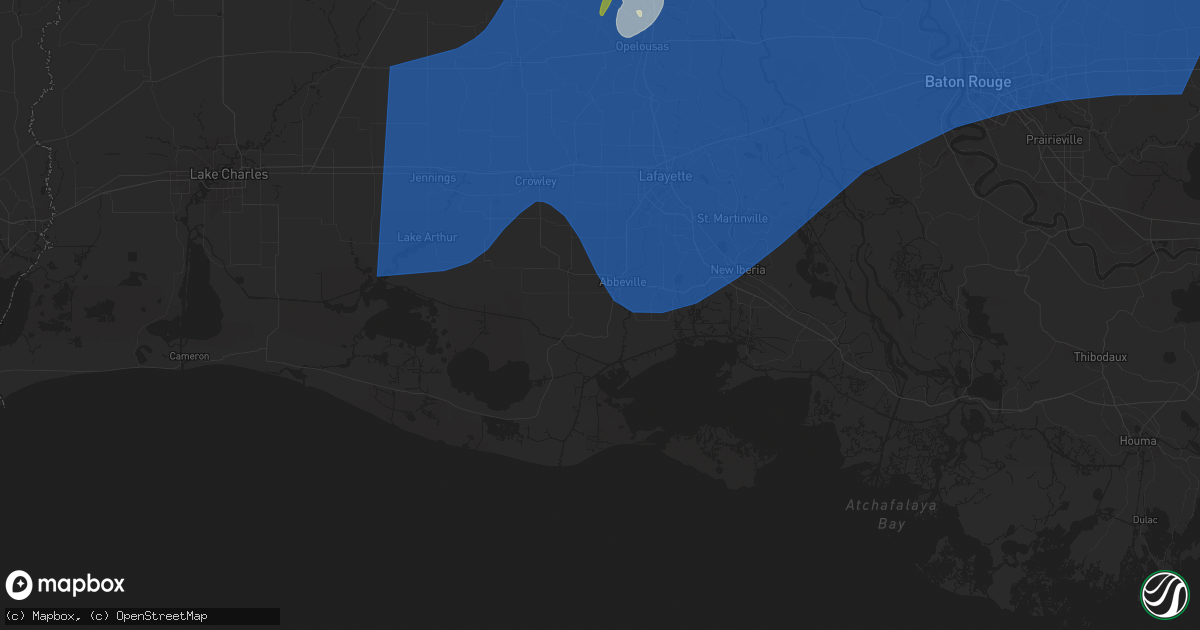 Hail map in Abbeville, LA on April 10, 2024