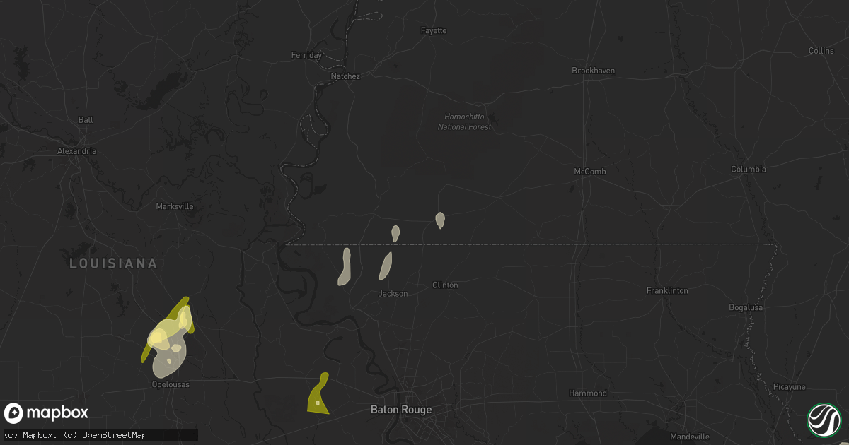 Hail map in Centreville, MS on April 10, 2024