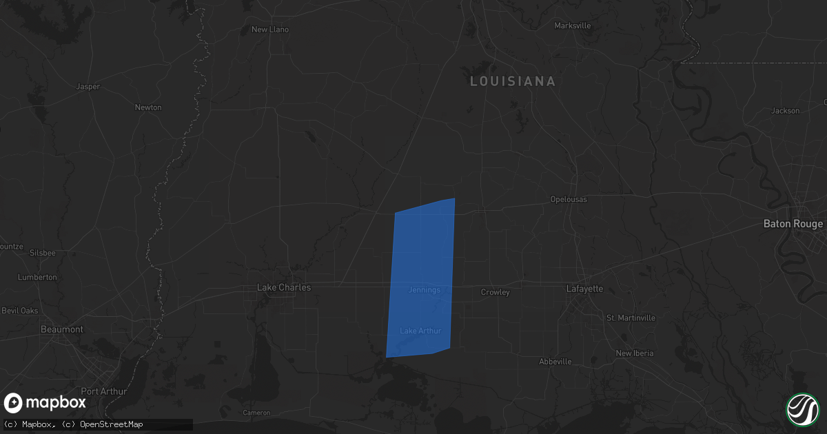 Hail map in Elton, LA on April 10, 2024