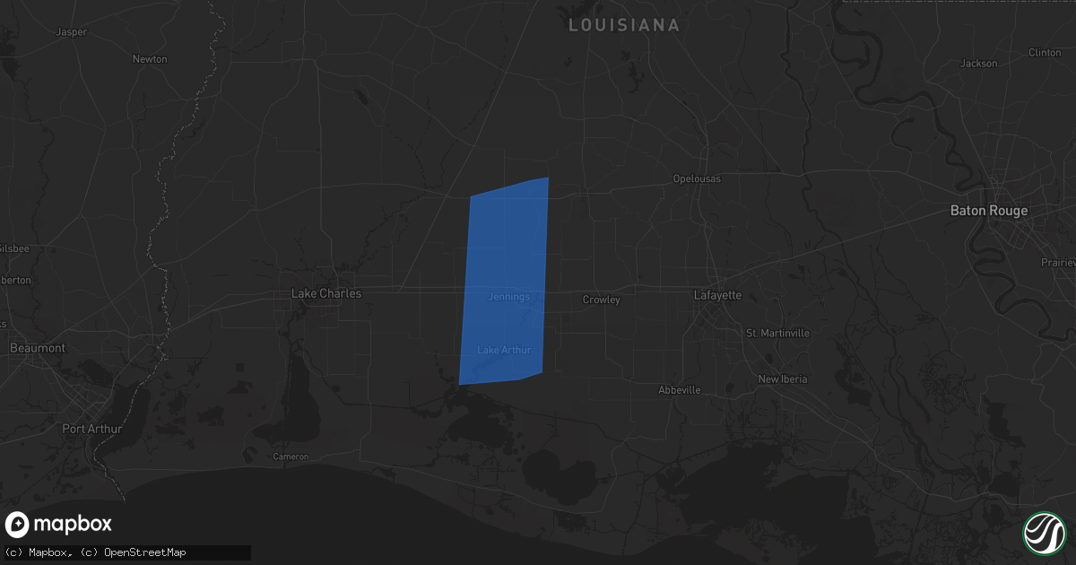 Hail map in Evangeline, LA on April 10, 2024