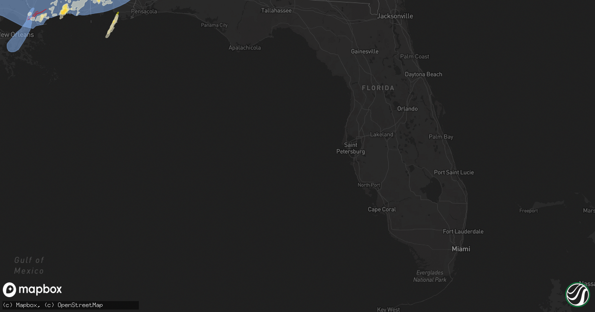 Hail map in Florida on April 10, 2024