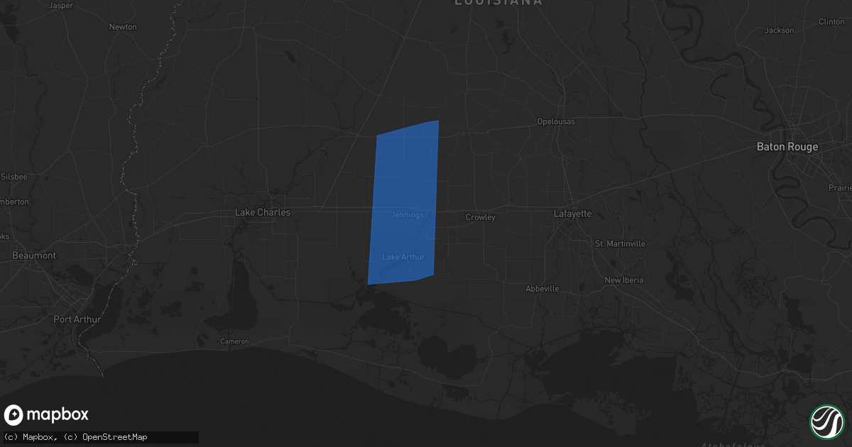 Hail map in Mermentau, LA on April 10, 2024