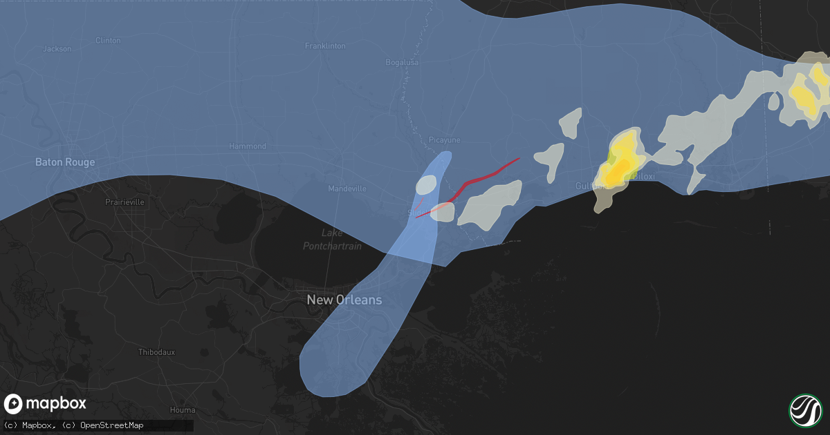 Hail map in Slidell, LA on April 10, 2024