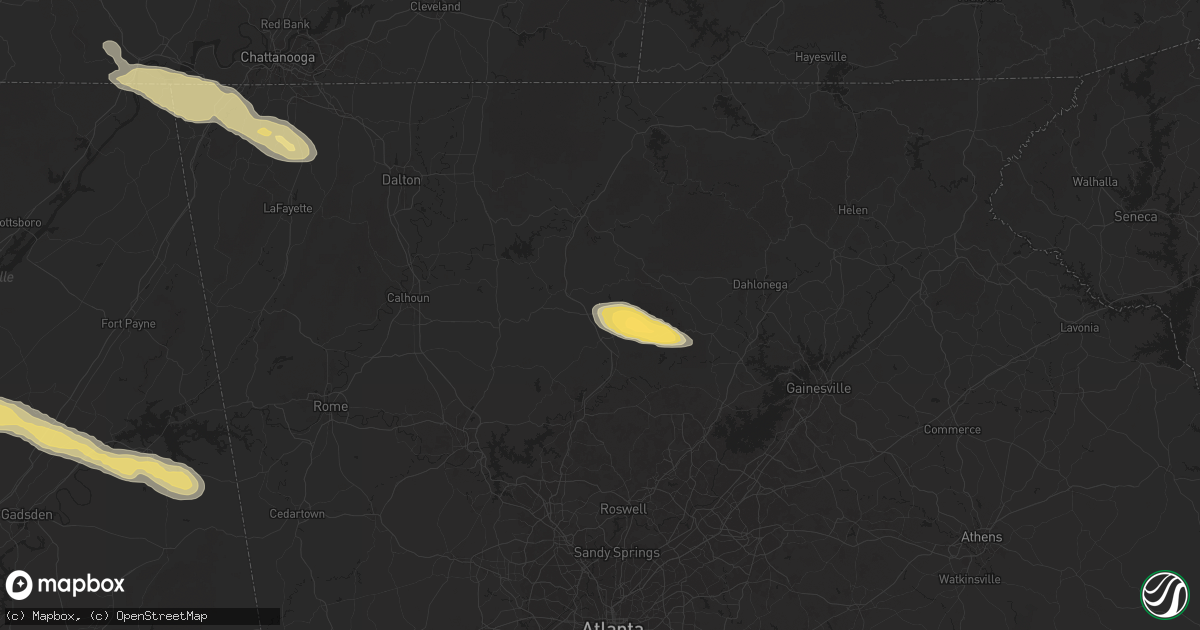 Hail map in Jasper, GA on April 10, 2025