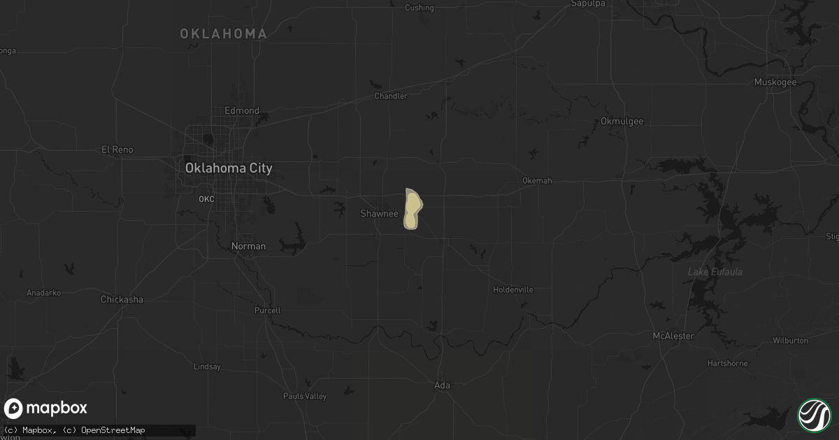 Hail map in Earlsboro, OK on April 10, 2026