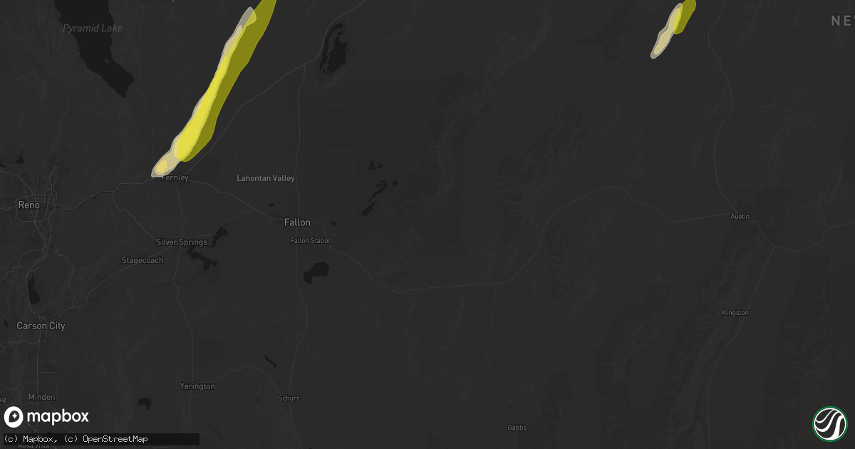 Hail map in Fallon, NV on April 10, 2026