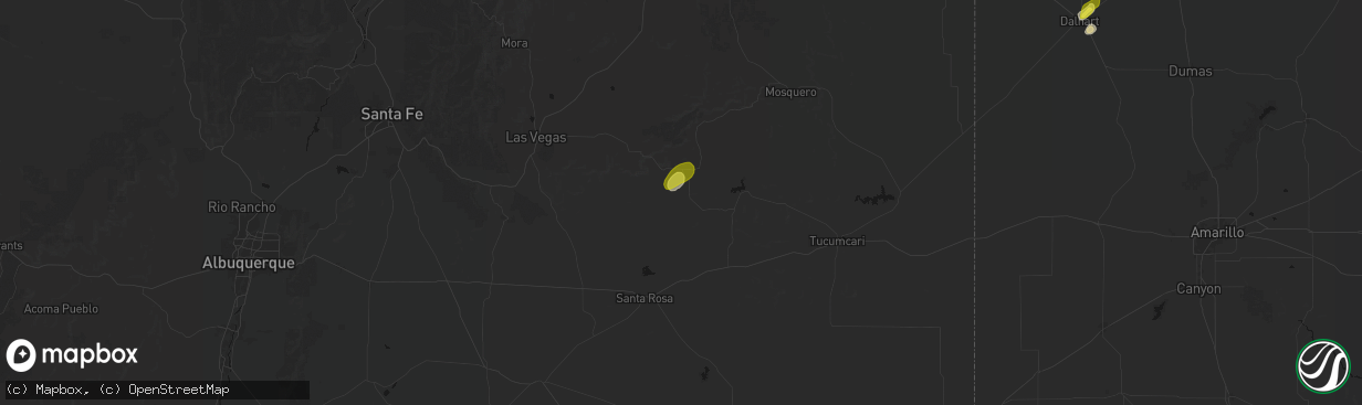 Hail map in Garita, NM on April 10, 2026
