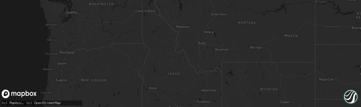 Hail map in Idaho on April 10, 2026