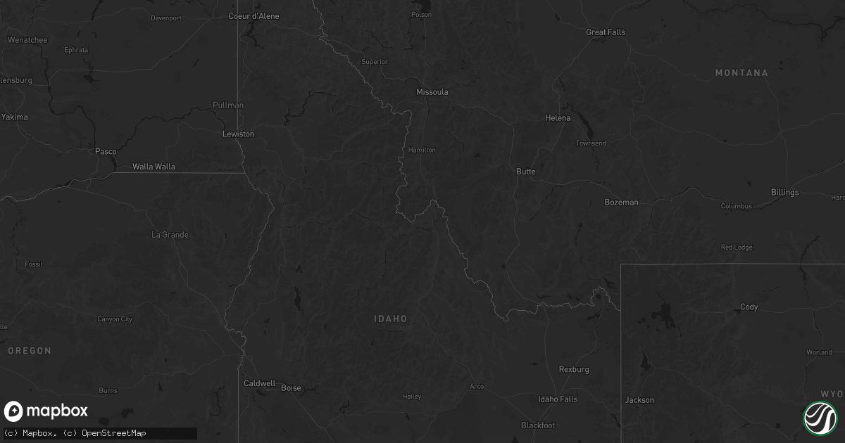 Hail map in Idaho on April 10, 2026