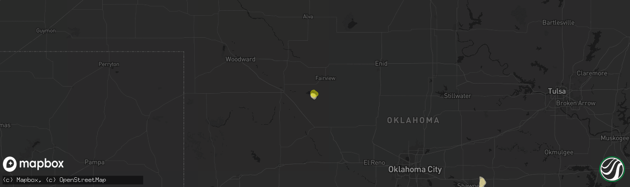 Hail map in Longdale, OK on April 10, 2026