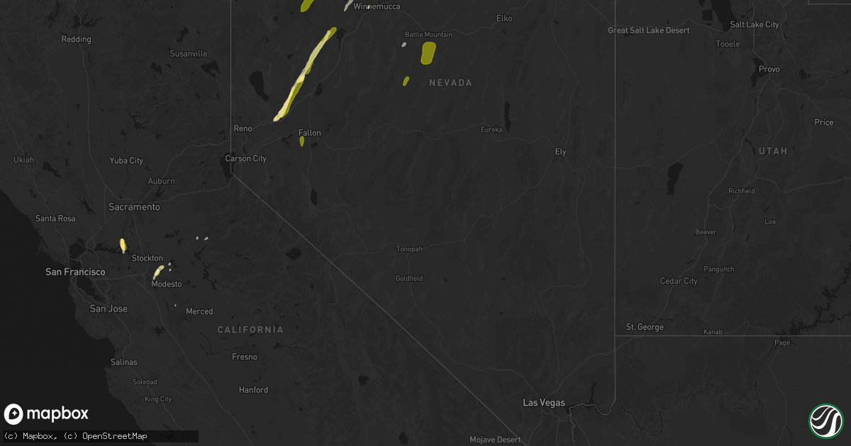 Hail map in Nevada on April 10, 2026