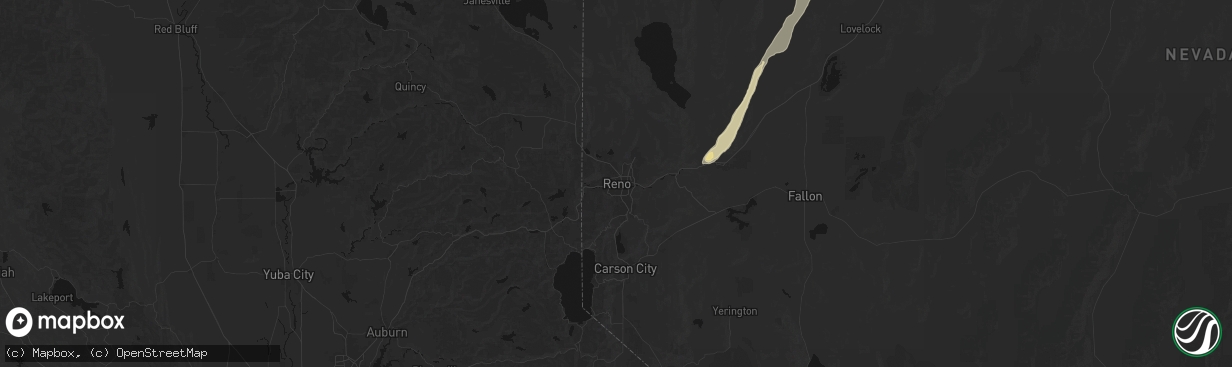 Hail map in Reno, NV on April 10, 2026