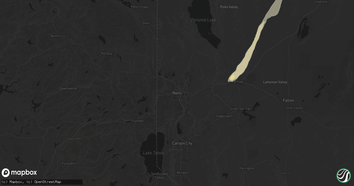 Hail map in Reno, NV on April 10, 2026