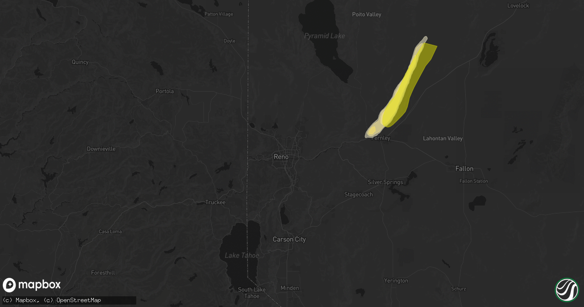Hail map in Sparks, NV on April 10, 2026
