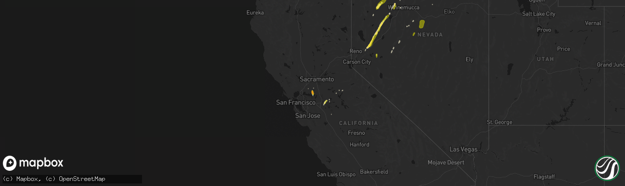 Hail map on April 10, 2026