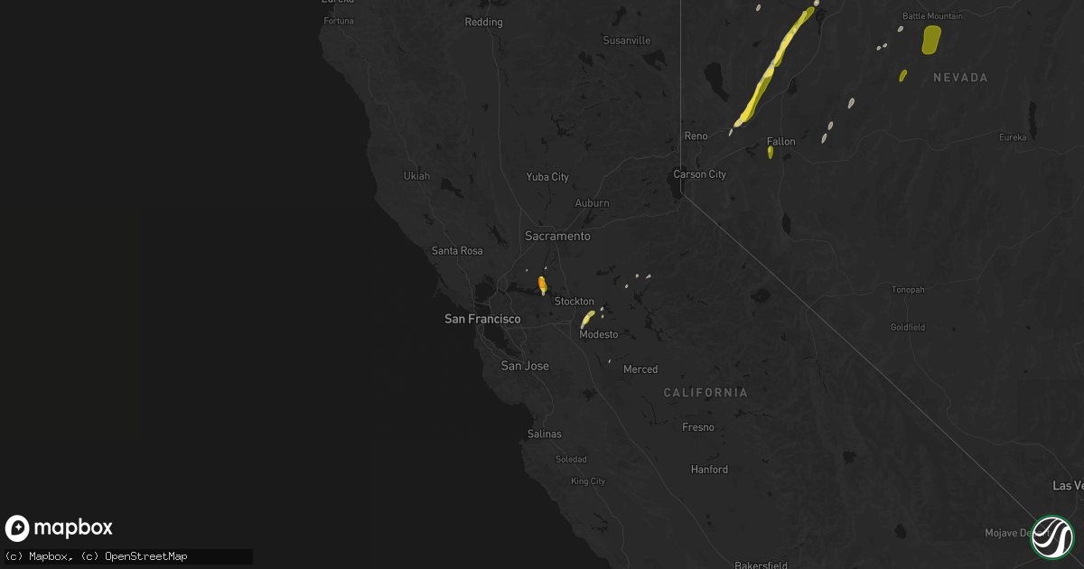 Hail map on April 10, 2026