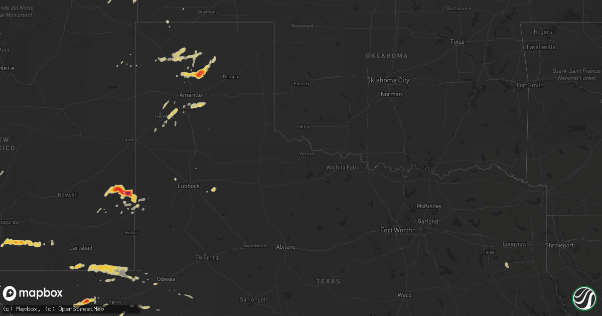 Hail map on April 11, 2012