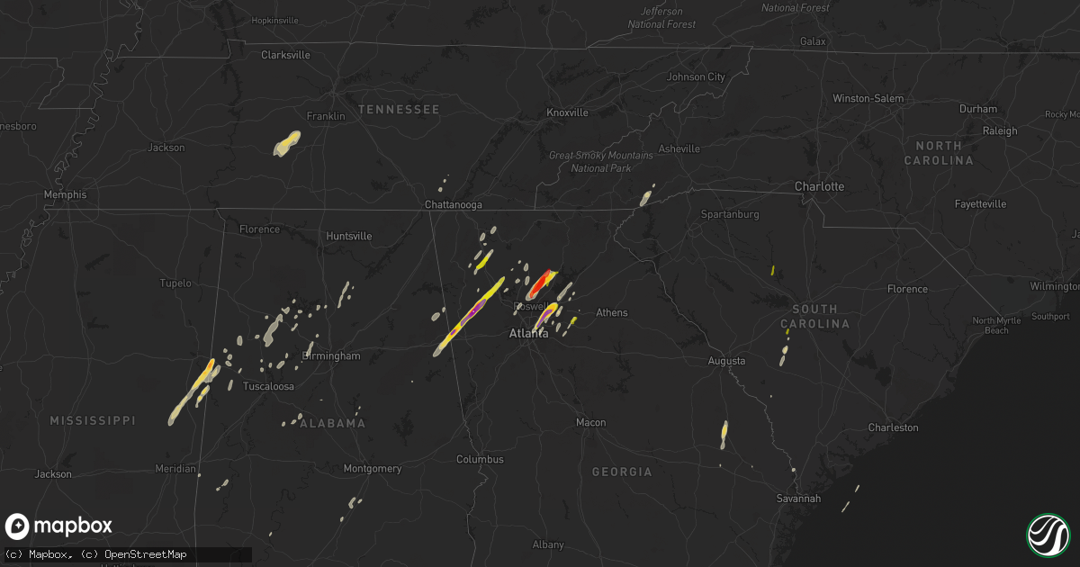 Hail map on April 11, 2013