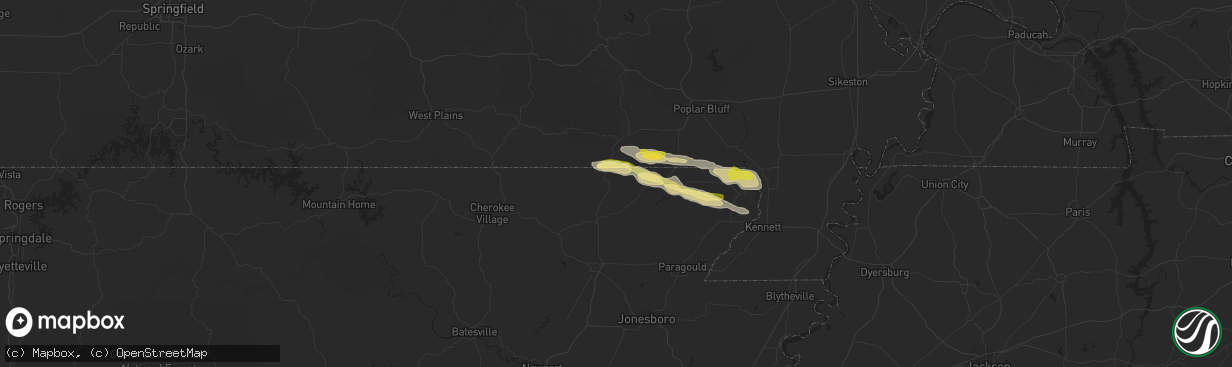 Hail map in Maynard, AR on April 11, 2014