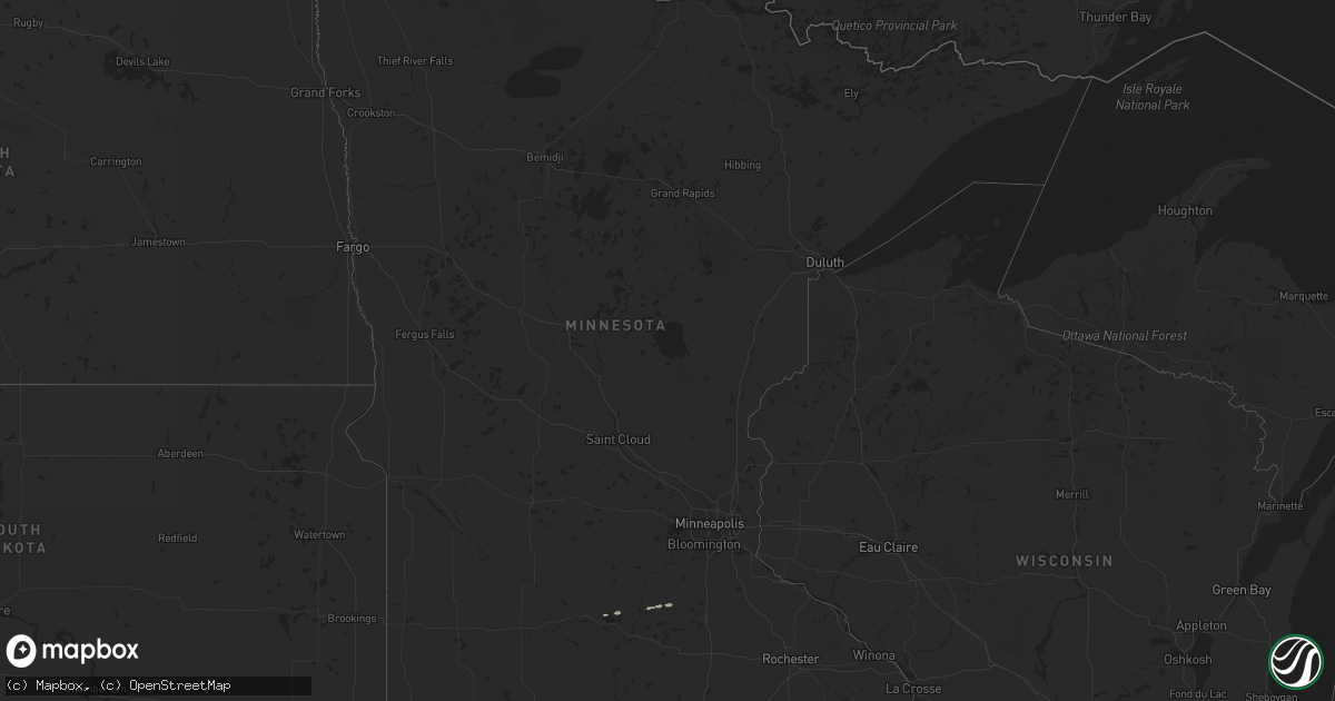 Hail map in Minnesota on April 11, 2014