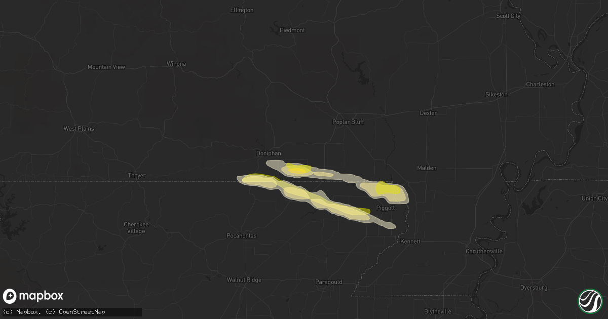 Hail map in Naylor, MO on April 11, 2014
