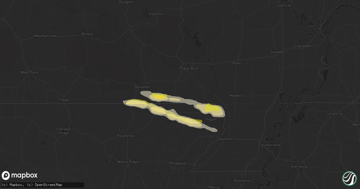 Hail map in Neelyville, MO on April 11, 2014