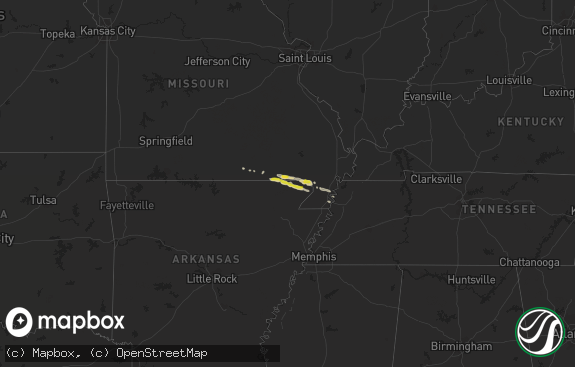 Hail map preview on 04-11-2014