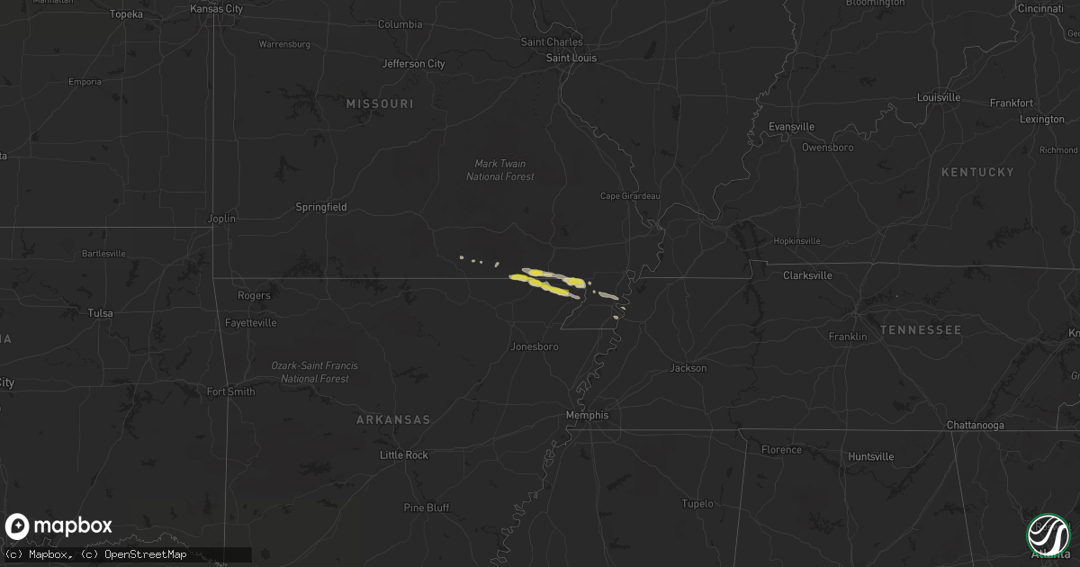Hail map on April 11, 2014