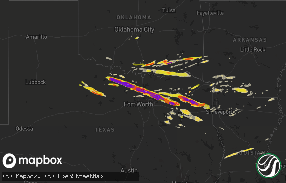 Hail map preview on 04-11-2016