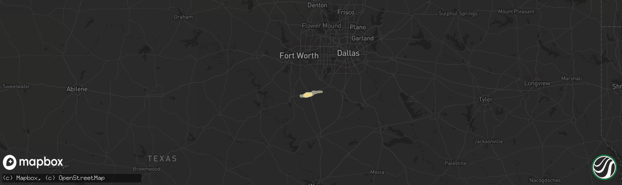 Hail map in Alvarado, TX on April 11, 2017