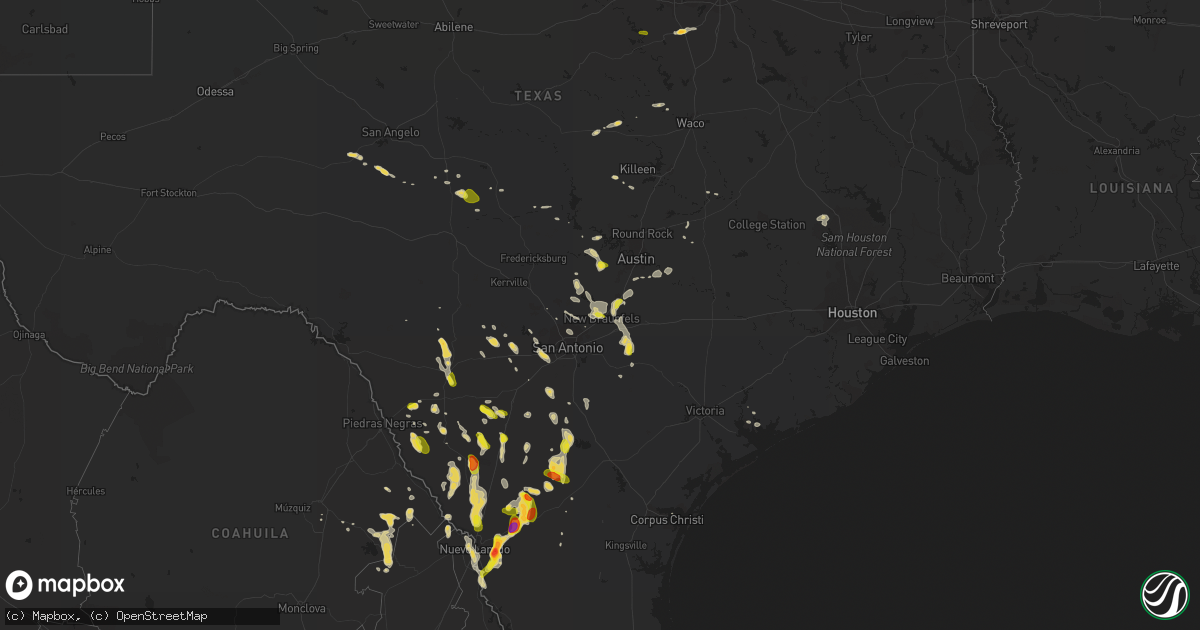 Hail map on April 11, 2017