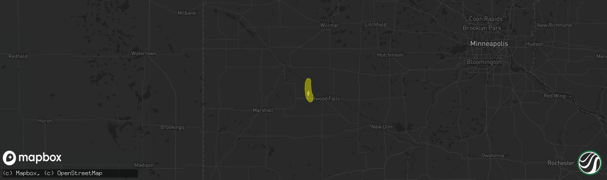 Hail map in Belview, MN on April 11, 2019