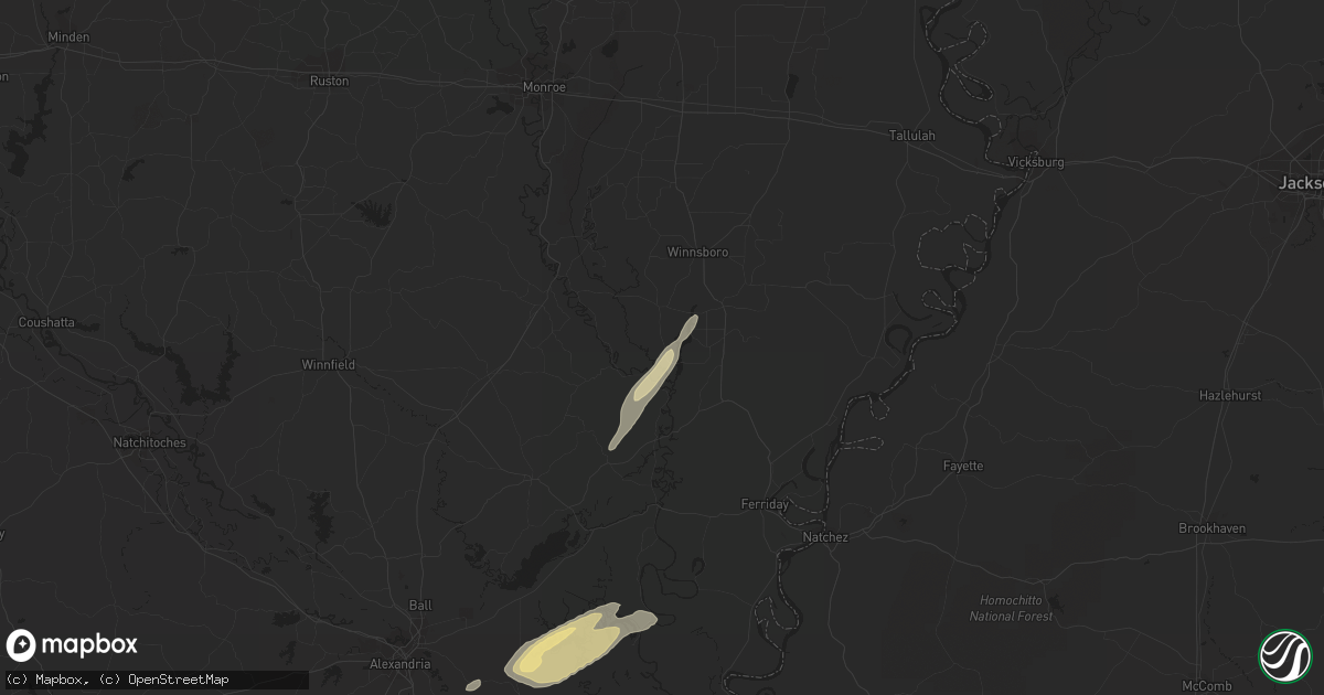 Hail map in Fort Necessity, LA on April 11, 2019