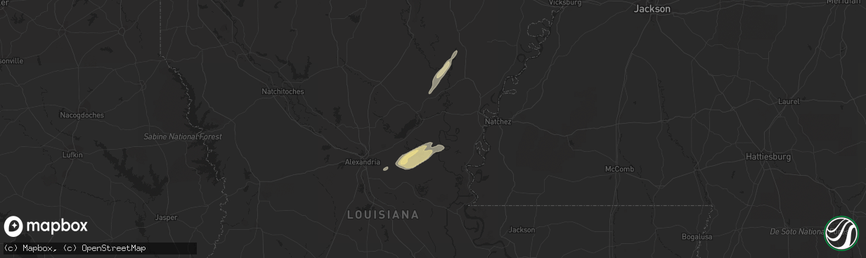 Hail map in Jonesville, LA on April 11, 2019