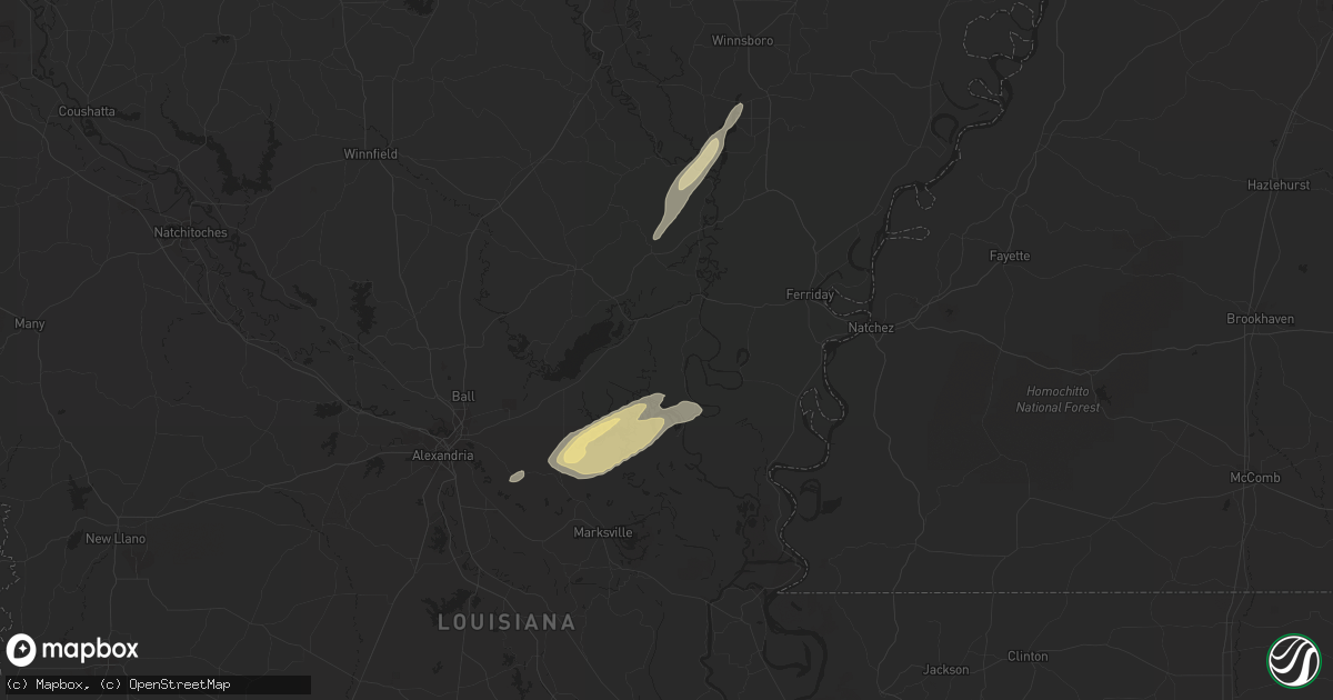 Hail map in Jonesville, LA on April 11, 2019