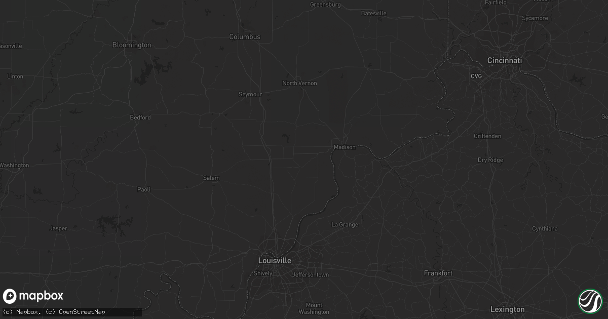 Hail map in Lexington, IN on April 11, 2019