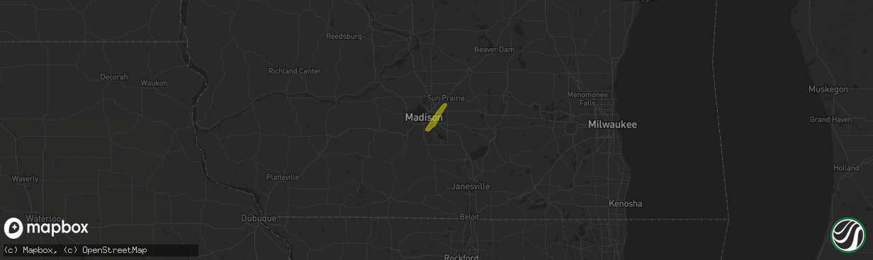 Hail map in Mcfarland, WI on April 11, 2019