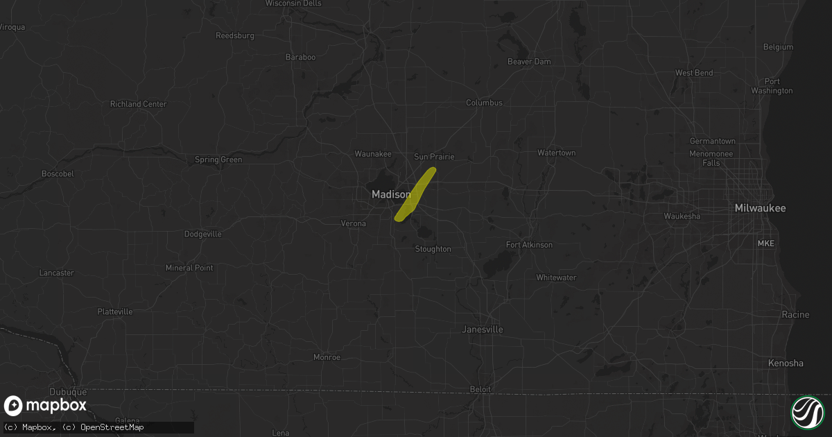 Hail map in Mcfarland, WI on April 11, 2019