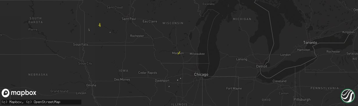 Hail map on April 11, 2019