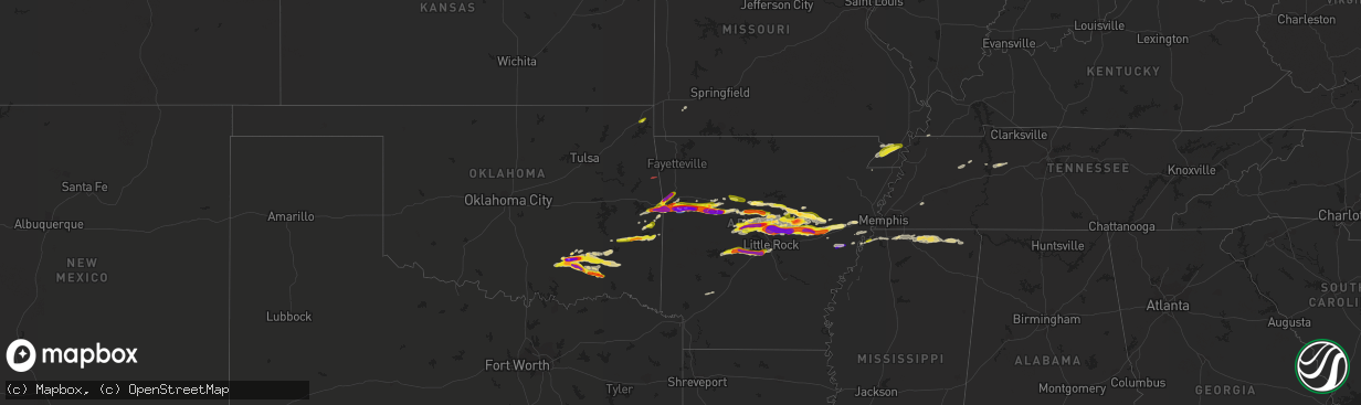 Hail map on April 11, 2022