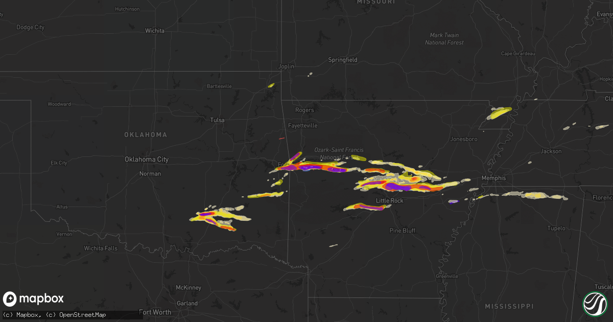 Hail map on April 11, 2022