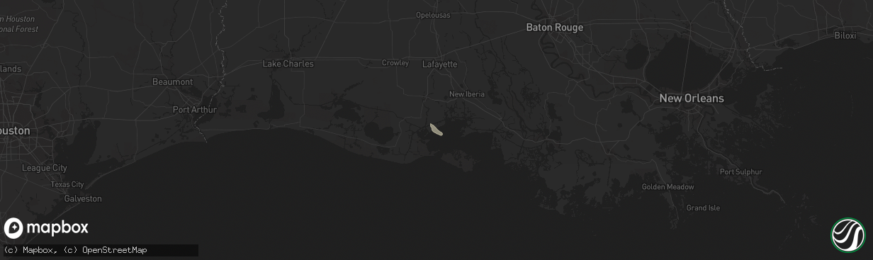 Hail map in Erath, LA on April 11, 2023